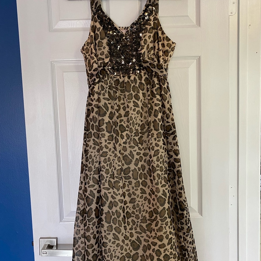 Sleeveless Dress Animal Print